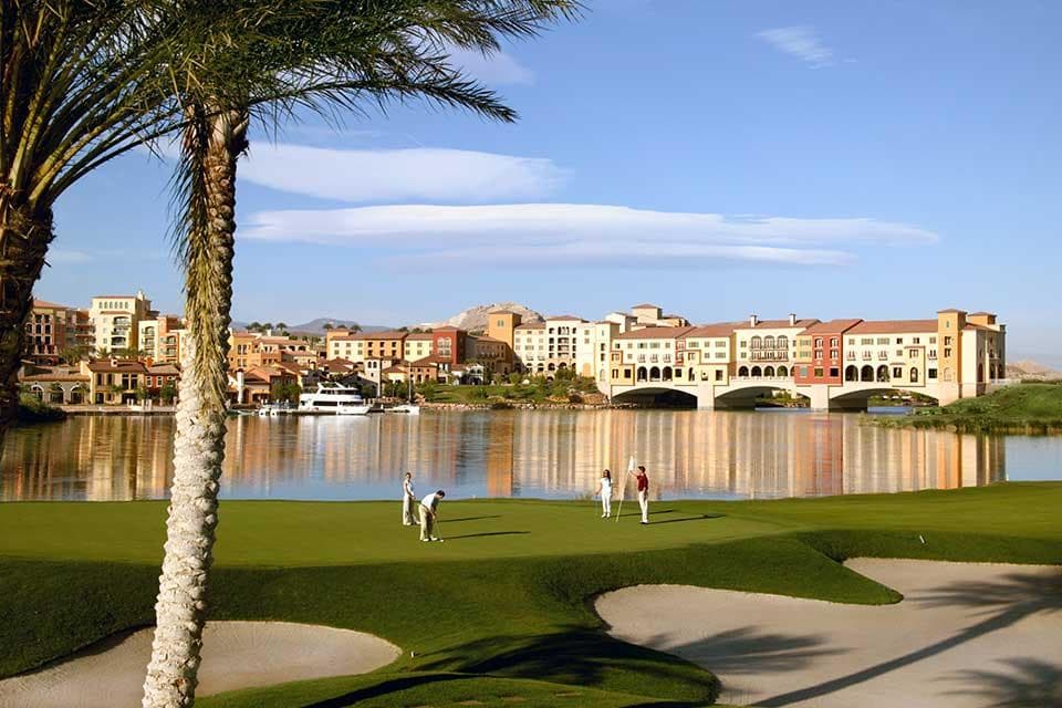 Reflection Bay Golf Club — Lake Las Vegas shoreline and fairways.