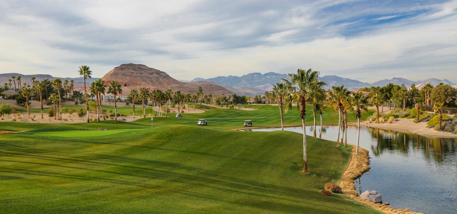 Rhodes Ranch Golf Club — desert fairway and palm-lined golf scenery.